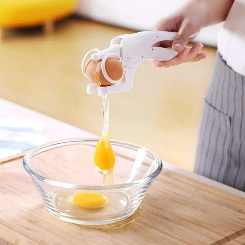 Hot Handheld Egg Shell Cracker Easy Separator Egg Opener Egg Breaker Kitchen Gadget Tool With Safe Quick Separation Eggs