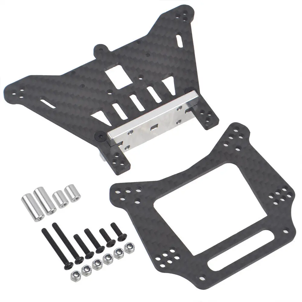 Carbon Front Rear Shock Tower Mounts for 1/10 Traxxas Slash 2WD Rustler VXL Bandit Rustler Bandit VXL Chassis Upgrade Parts