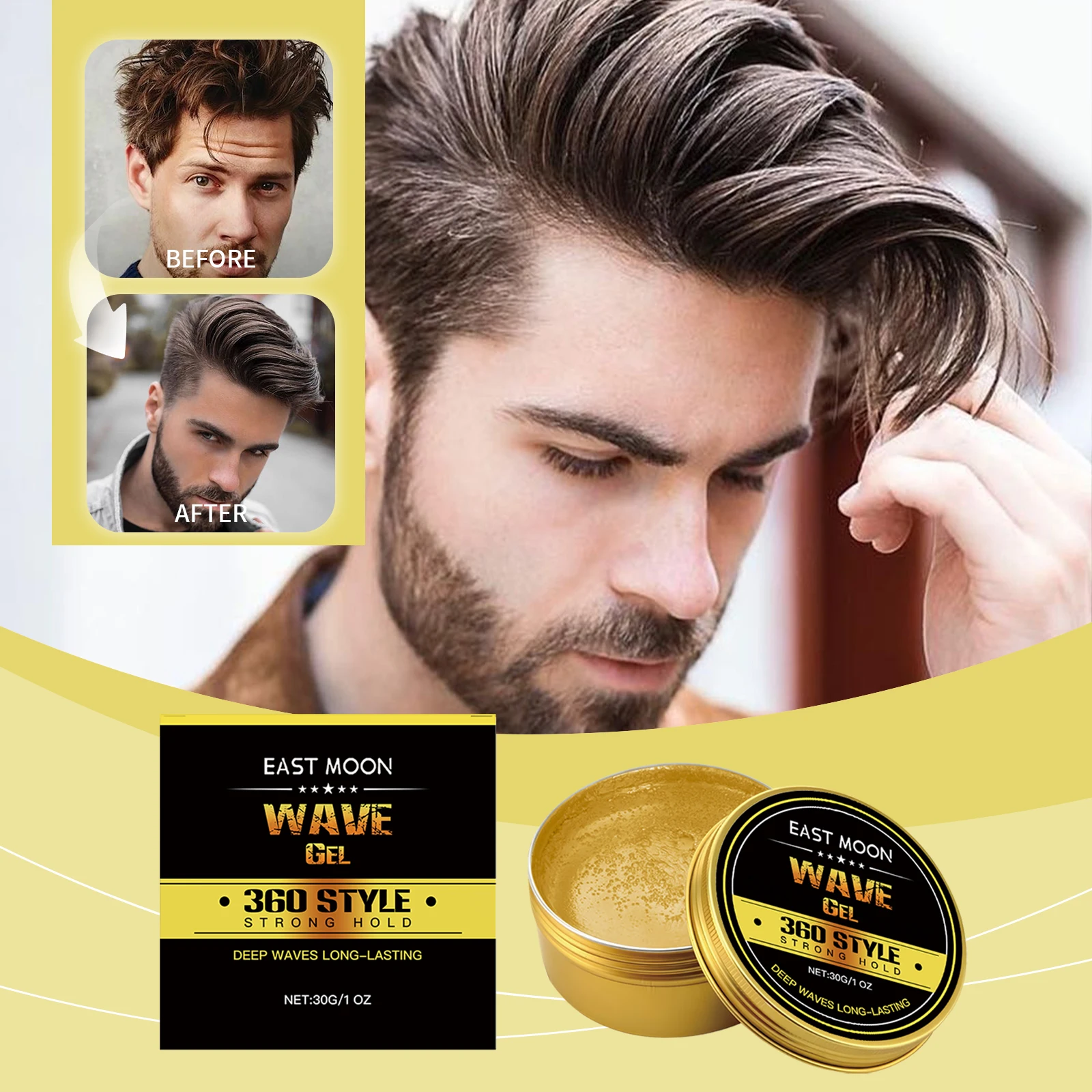 Original Argan Oil Hair Styling Wax For Men Long Lasting Holding Hair Gel Professional Fluffy Keep Hair Oil Broken Hair Salon