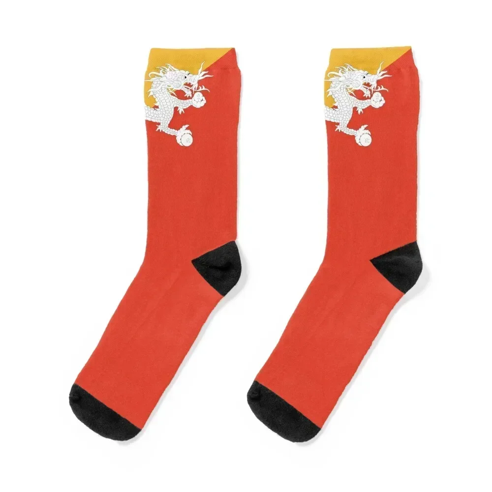 

Flag of Bhutan Socks man designer Christmas new in's Socks Man Women's aesthetic Stockings designer Men's Socks Luxury Women's