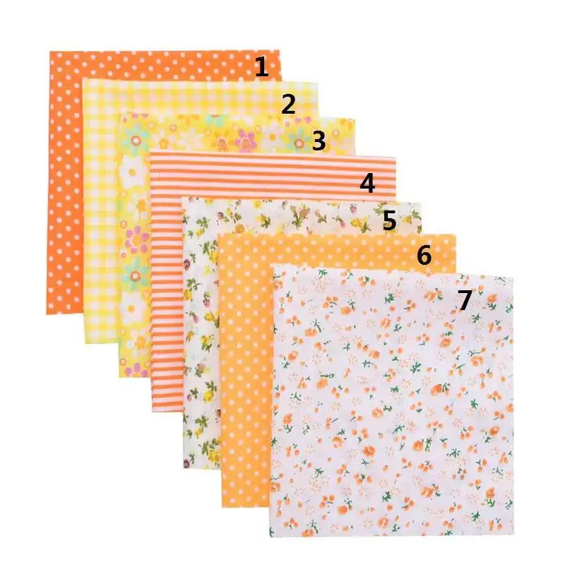 7 pz 25*25cm quadrati cotone tessuto artigianale panni materiale per fai da te Bundle Patchwork Quilting cucito Scrapbooking Artcraft