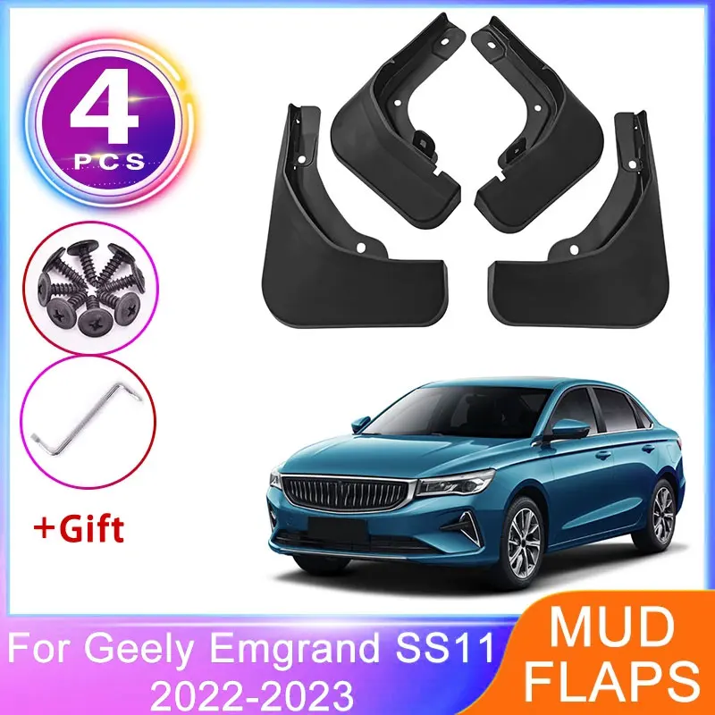 

For Geely Emgrand SS11 2022 2023 4x Mudguards MudFlaps Front Rear Fender Mud Flaps Splash Guard Wheel Protector Auto Accessories
