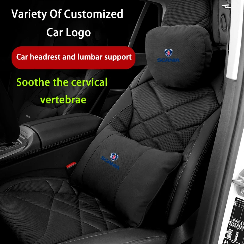 Car Headrest Lumbar Universal Backrest Pillow Interior Accessories For Scania truck K250 K280 K310 K320 K490 SERIE G P S SerieX