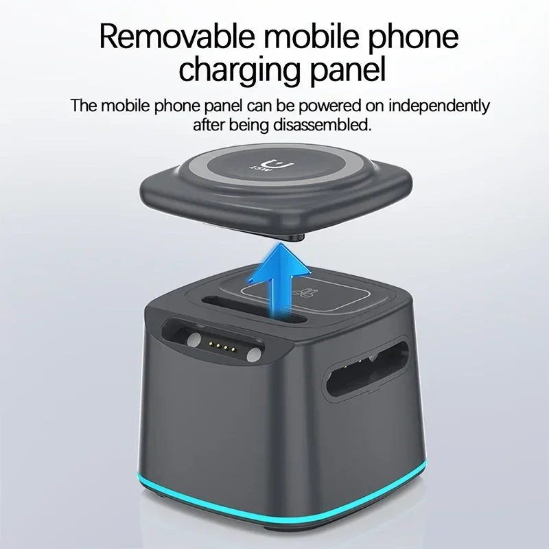 3 in 1 Magnetic Wireless Chargers Station Fast Charging Portable Cradle For Maxsafe iPhone 14 13 12 Pro Max Airpods Apple Watch8