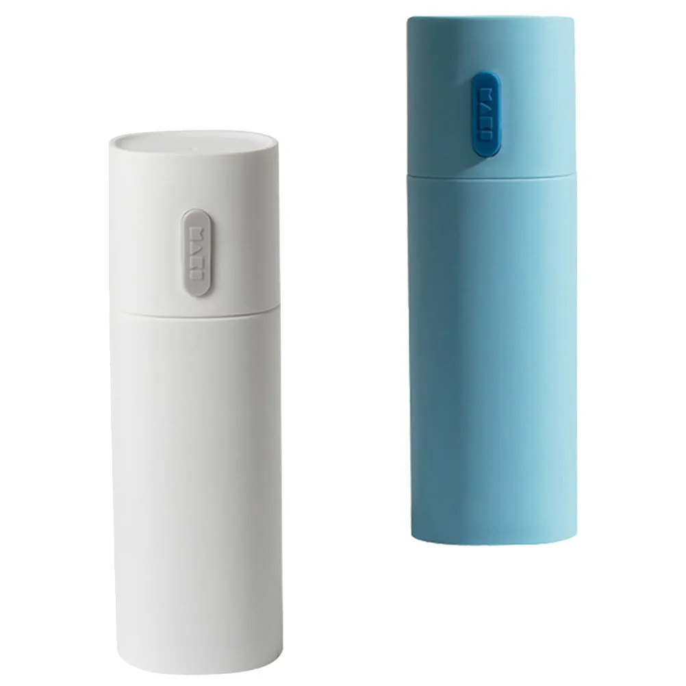 

2pcs Travel Toothbrush Case Portable Eco-Friendly Storage Box Household Gargle Cup Holder Sealable Dustproof Compact Buckle