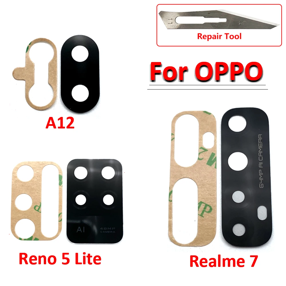 NEW Rear Back Camera Glass Lens Cover With Adhesive Sticker For OPPO A12 Realme 7 8 5G 8s 5G 9i 9 Pro Reno 5 Lite 5F