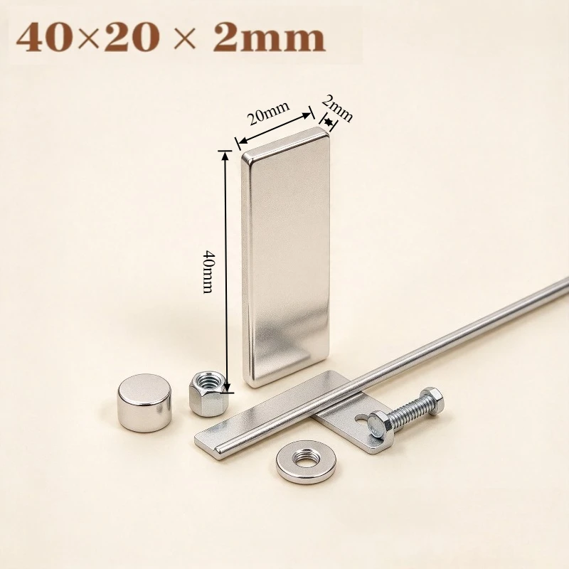 2/5/10/15/20/30PCS 40x20x2mm Super Strong Square Magnet 40x20x2mm   for Home Refrigerators, Offices DIY 40x20x2mm