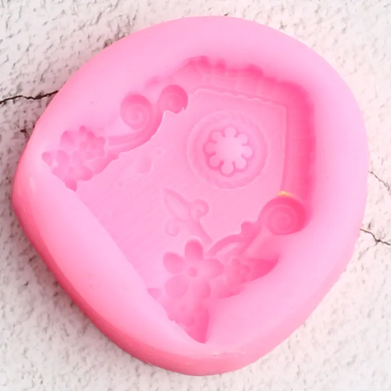 Fairy Garden Door Silicone Mold Baby Birthday Cake Border Fondant Molds Cake Decorating Tools Candy Chocolate Gumpaste Moulds