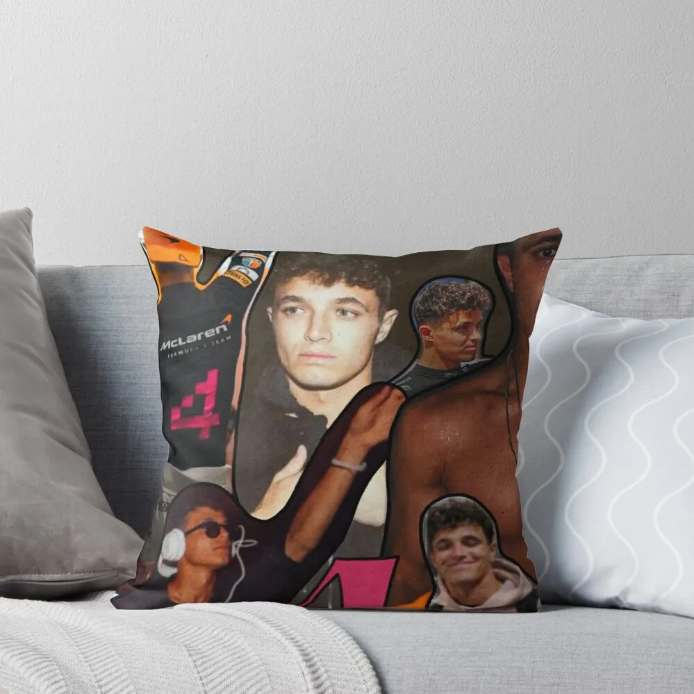 

Lando Norris Collage Throw Pillow Covers For Sofas Christmas Covers Pillow Cases Decorative pillow