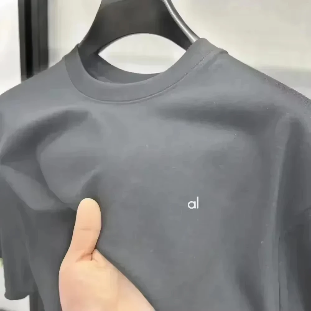 2025 Fashion Women T-shirt Brand Short Sleeve Alo Print Tshirt Clothing Tee Luxury Men T Shirt Print Y2k Streetwear Tops image 5
