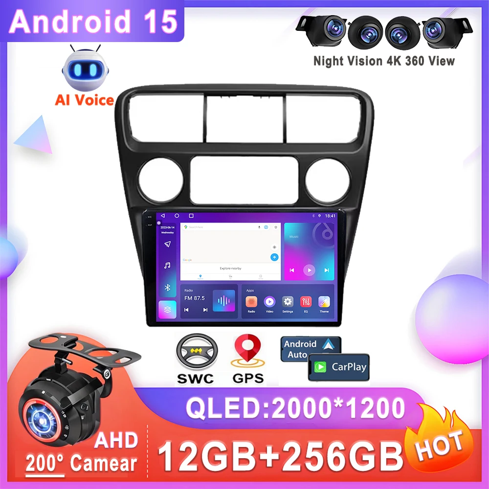 

Plug and Play For Honda Accord 6 1997 - 2002 Car Stereo Android 15 Auto Radio Multimedia Player GPS Navigation Screen