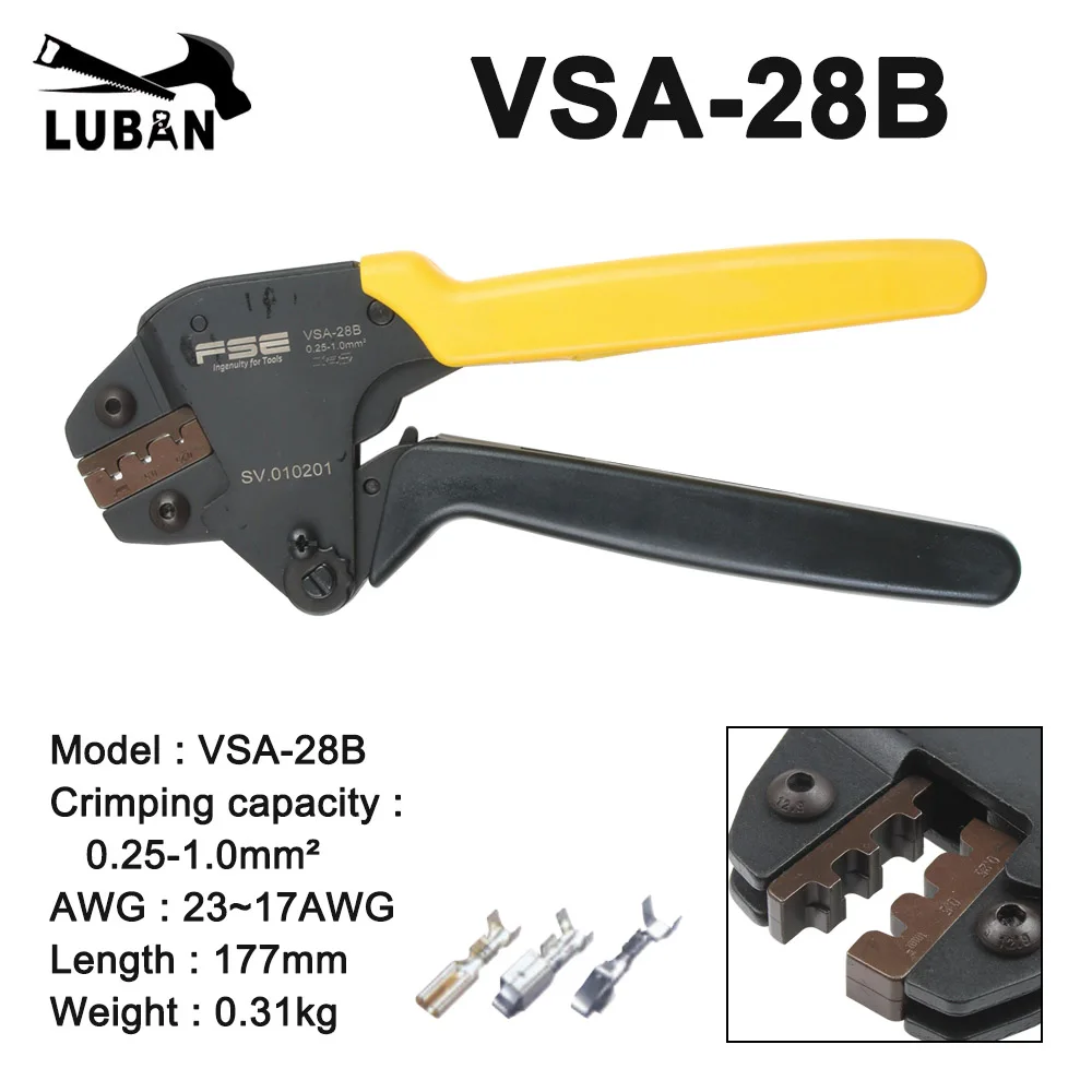 VSA-02C VSA-06 VSA-06WF VSA-28B crimping pliers  for insulation terminal clamp self-adjusting labor-saving type mini tools