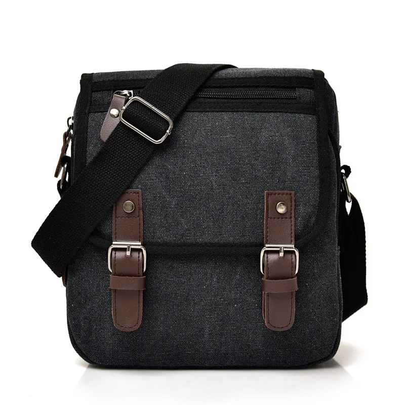 Imagem -02 - Hoyinlove Moda Casual Lona Bolsa de Ombro Retro Bolsa de Negócios Tendência Crossbody Bolsa para Homem