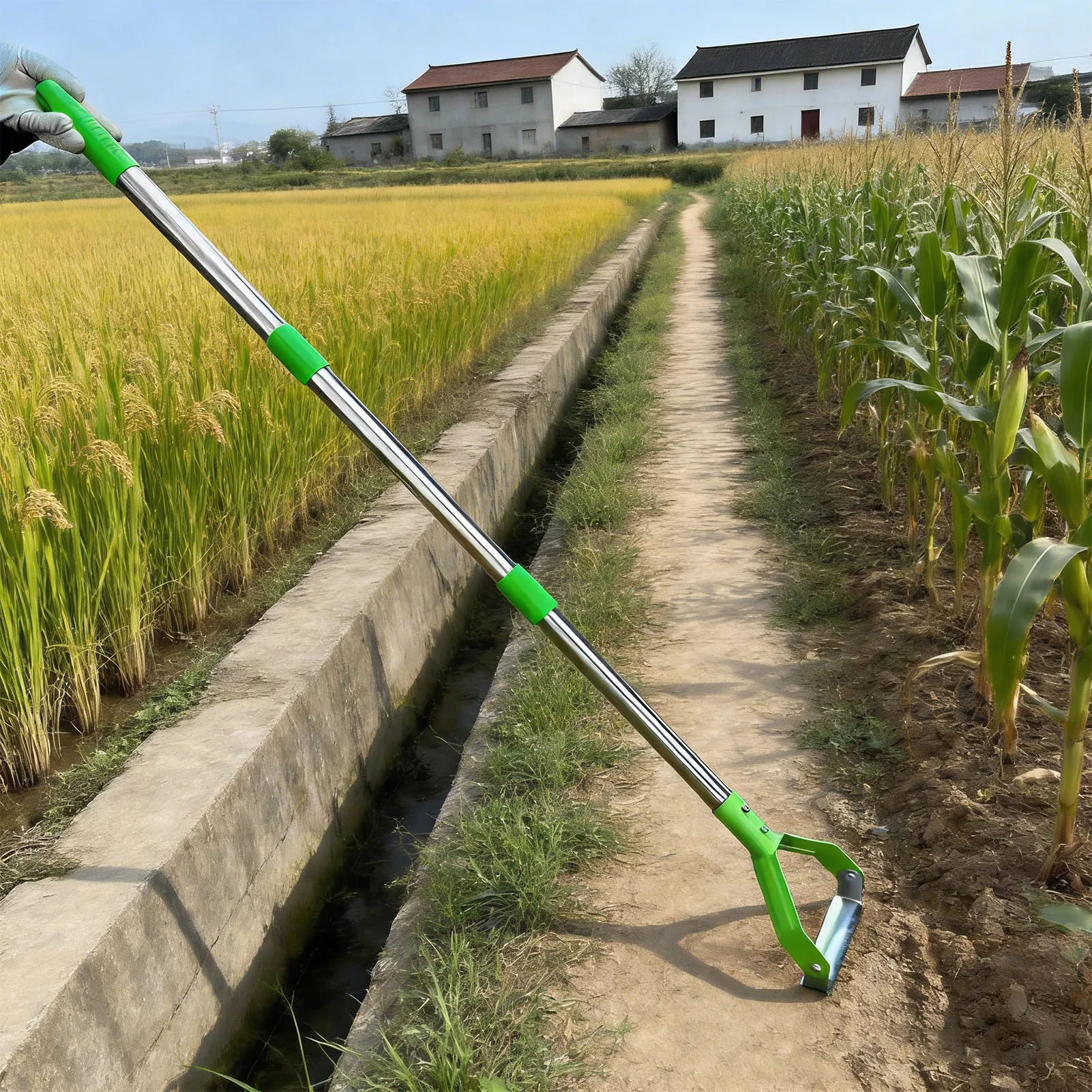 Stirrup Hoe Garden Hula Hoes  Efficient Scuffle Loop Hoe Gardening Weeder Cultivator for Weeding Gardening Weeding Stirrup Hoe