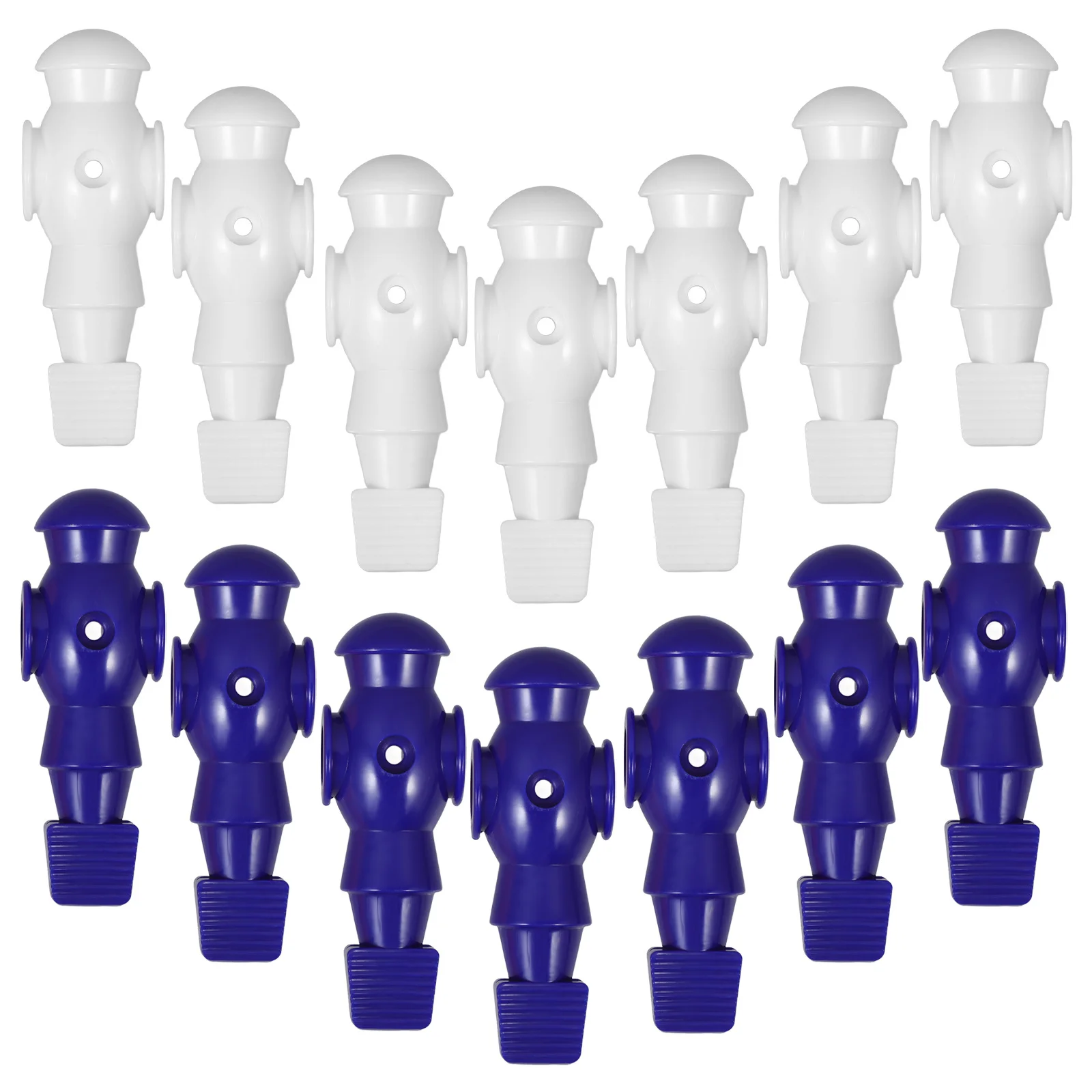 

26 шт. Сменные фигурки для настольного футбола, прочные пластиковые, высота 107 мм, подходят для стержней с боковым отверстием 16 мм и передним отверстием 4 мм, запчасти для настольного футбола