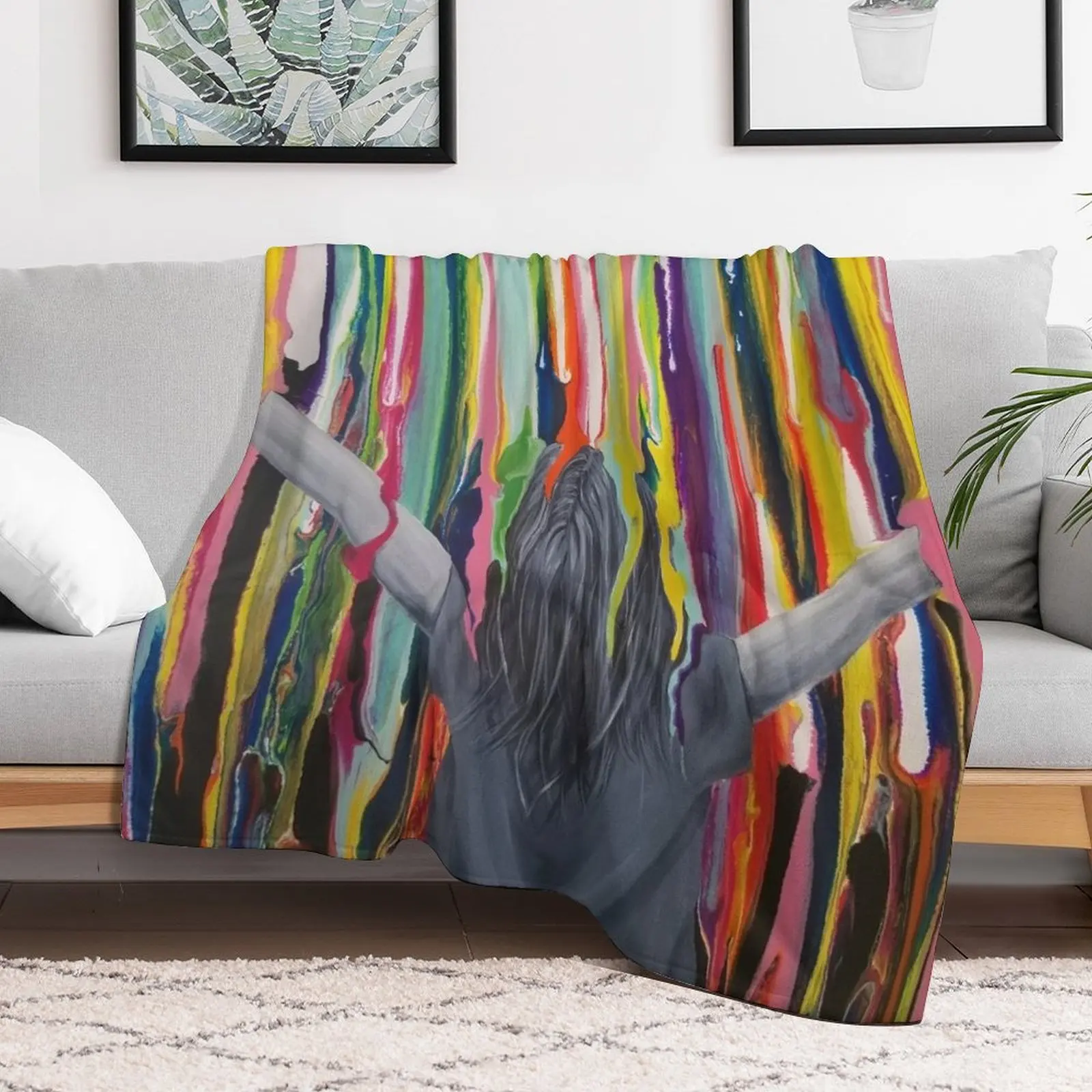 

Look Up Child Throw Blanket Furry Retros Fashion Sofas Blankets