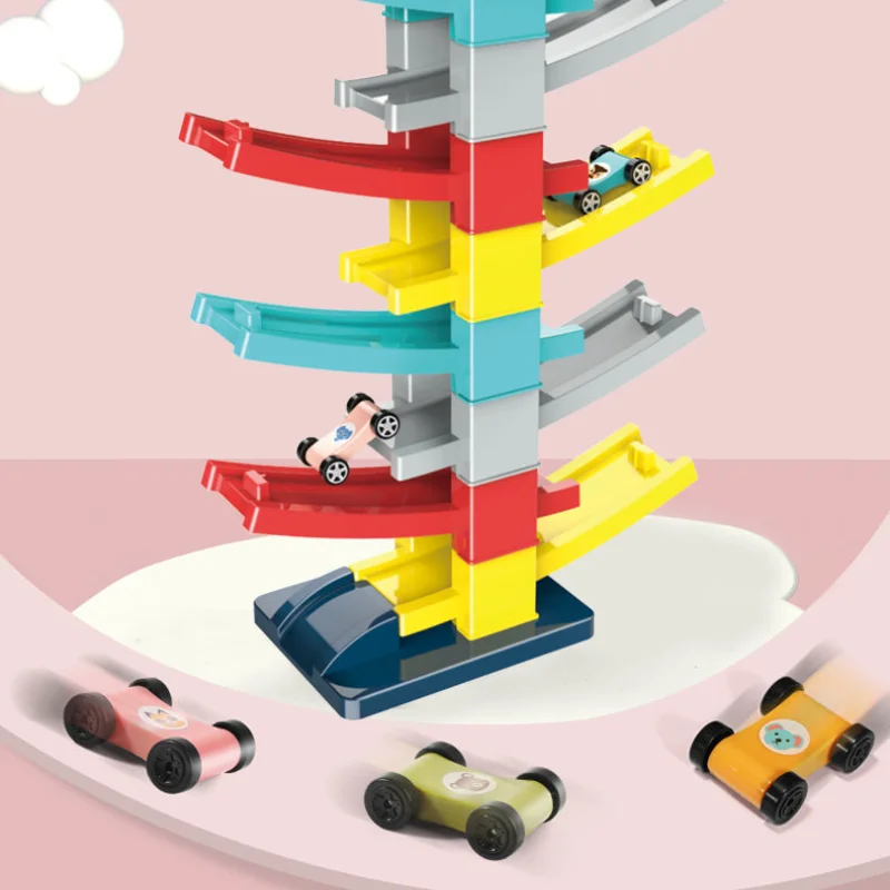 Katapult Gleiten Trägheit Track Auto Montage Spielzeug Verkehrs Rutsche Laufende Parkplatz Spiel Montessori Bildung Spielzeug Geburtstag Geschenk