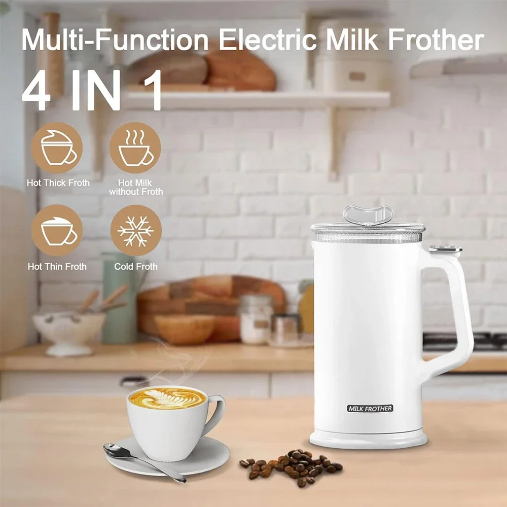 500ML Electric Milk Frother Machine Cold/Hot Multifunction Foam Maker Latte Cappuccino Chocolate Automatic Milk Frother Foamer