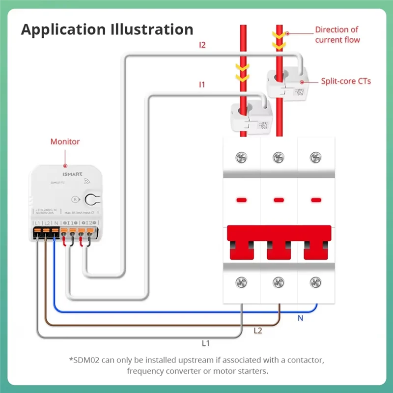 

ELECT-2 Clamps Tuya Zigbee Smart Energy Meter 2 Phase Real-Time Power Monitoring Max 120A