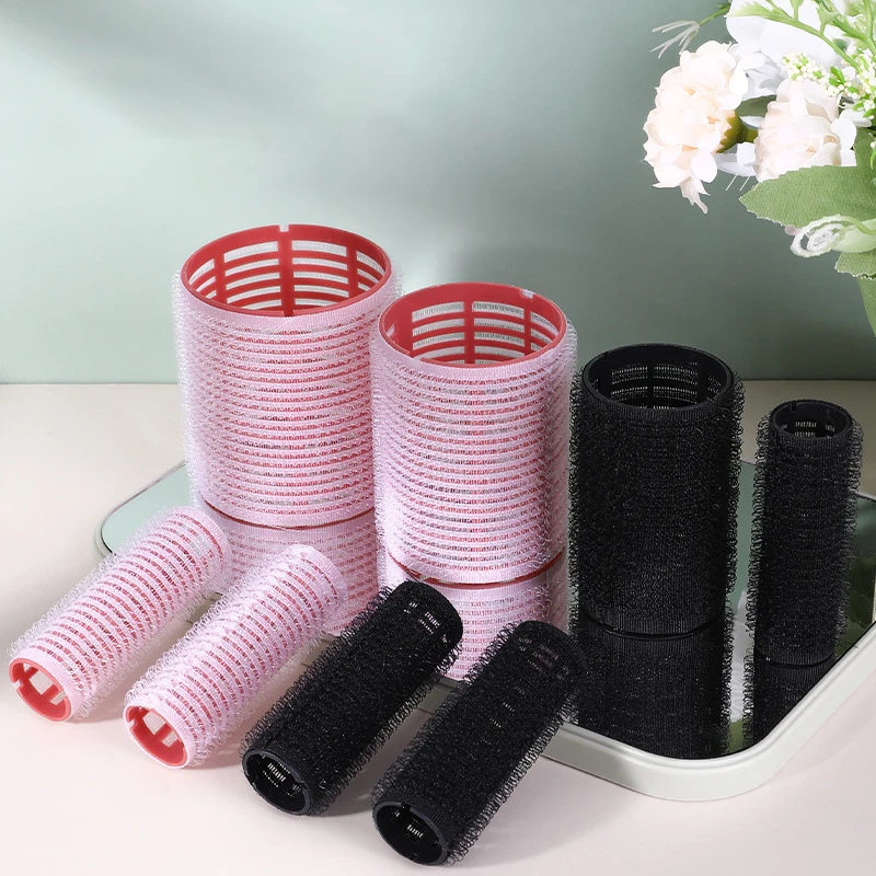 6pcs Hair Roller Set Self Grip Heatless Hairs Curler Different Size No Heat Self-adhesive Curling Hairdressing Styling Tool