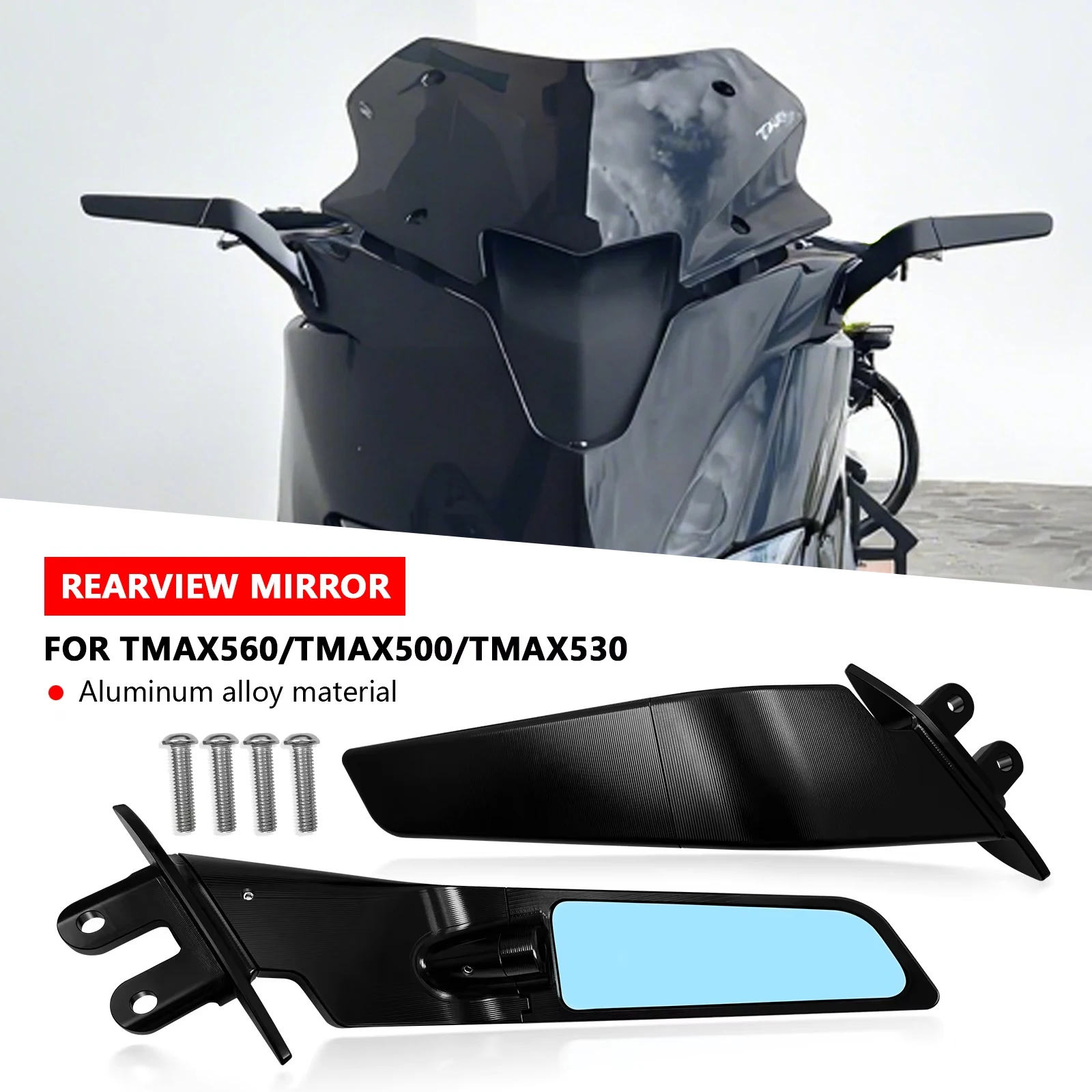 

Для T-MAX 500 04-12 TMAX 530 12-19 T-MAX 560 2020 аксессуары для двигателя регулируемое зеркало Stealth Wing зеркала спортивное зеркало с крылышками