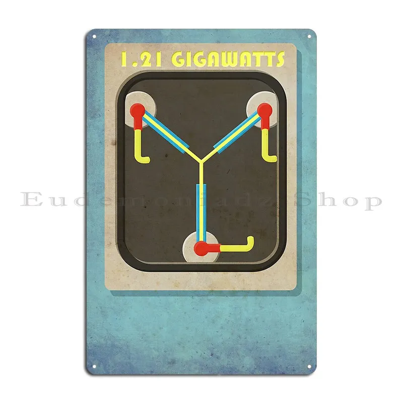 Flux Capacitor Metal Sign Home Wall Decor Bar Iron Wall Pub Tin Sign Poster