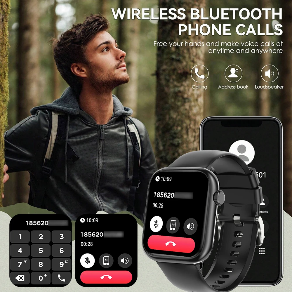SENBONO New Smart Watch Answer Make Call Fitness Tracker Heart Rate Blood Pressure Blood Oxygen Sport Smartwatch for Android IOS