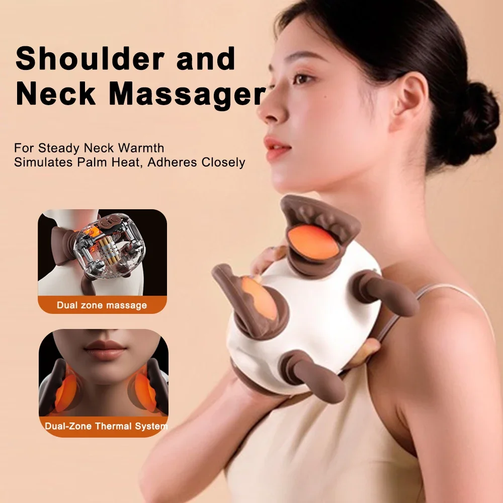 

Neck And Shoulder Body Relaxation Massager Wireless Shoulder And Back Kneading Massage Shawl Trapezius Neck Cervical masajeador