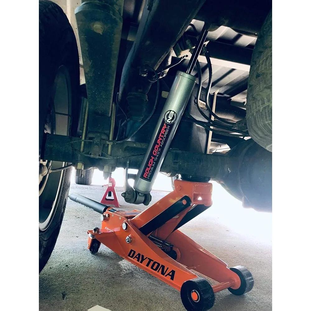 

3 ton Steel Heavy Duty Low Profile Floor Jack with Rapid Pump - Orange