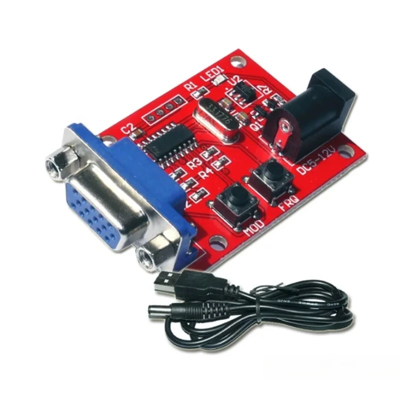VGA Signal Generator Test Signal Source Color Bar Pure Color 60/75Hz Multi‑Resolution 1024x768 Video Testing Tool