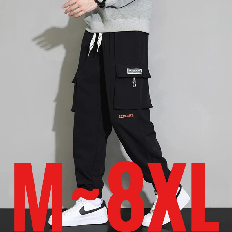 Knöchellange Herren-Freizeithose mit Elastischem Bund Cargo-Jogger-Hose Sommer Mode Trendy Koreanischer Stil mit Bündchen am Bein Gekürzte Dünne Neue Hose