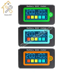 Wodoodporny wskaźnik pojemności baterii Woltomierz DC8-100V cyfrowy wyświetlacz LCD Tester akumulatorów litowo-żelazowych z kwasem ołowiowym Miernik SOC