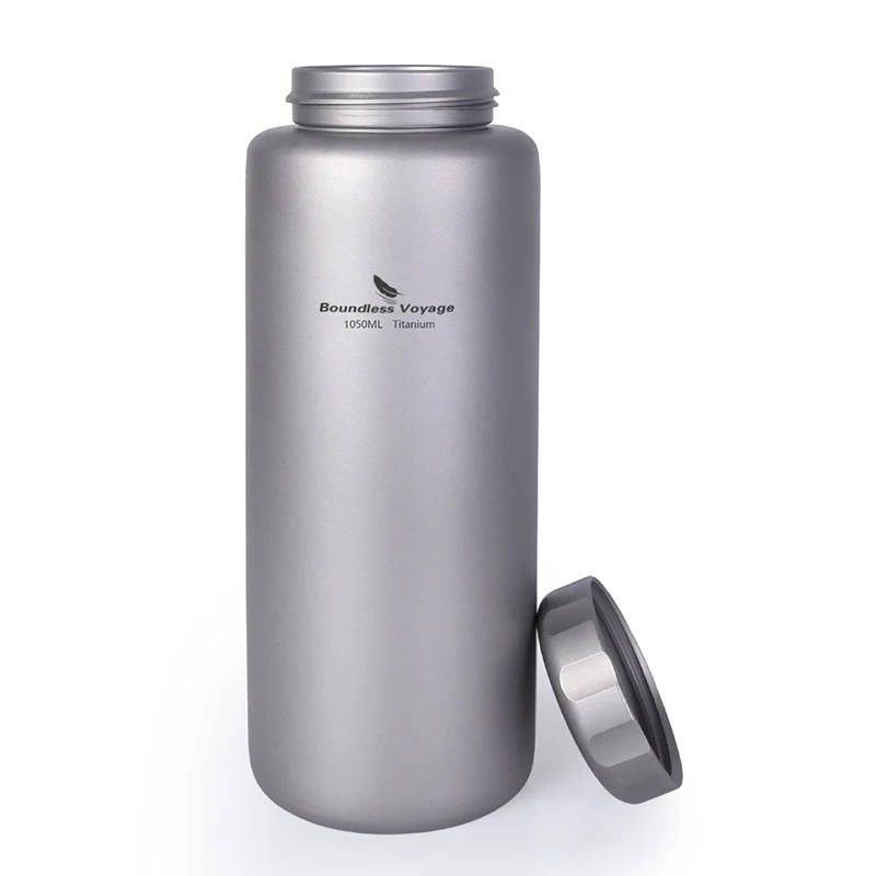 Titanium Sports Water Bottle 1050ml Outdoor Camping Hiking Tableware Kettle Cycling Tea Coffee Canteen Leak-Proof Drinkware