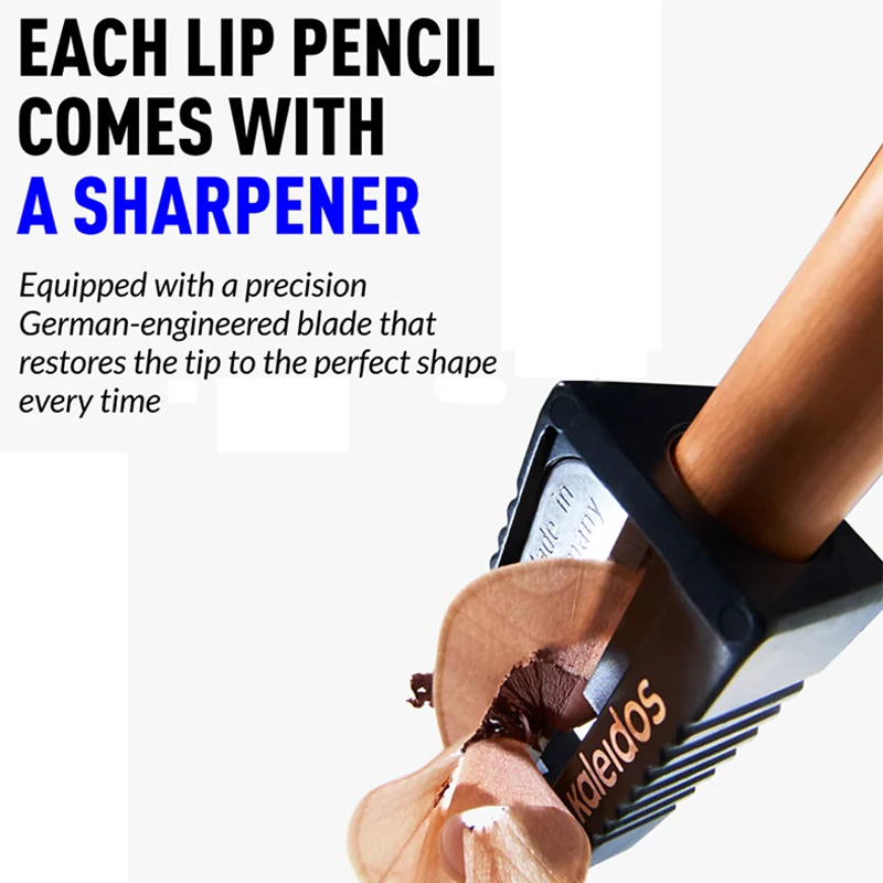 Kaleidos Lip Liner Matte Liscio Matita per labbra senza peso Contorno labbra naturale sfumabile preciso Trucco labbra duraturo che non sbiadisce