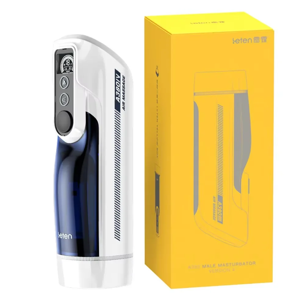 Leten A380 IV Automatic Male Masturbation Cup Piston Telescopic Smart Heating Realistic Vagainl Sleeve Sex Machine Adult Toy
