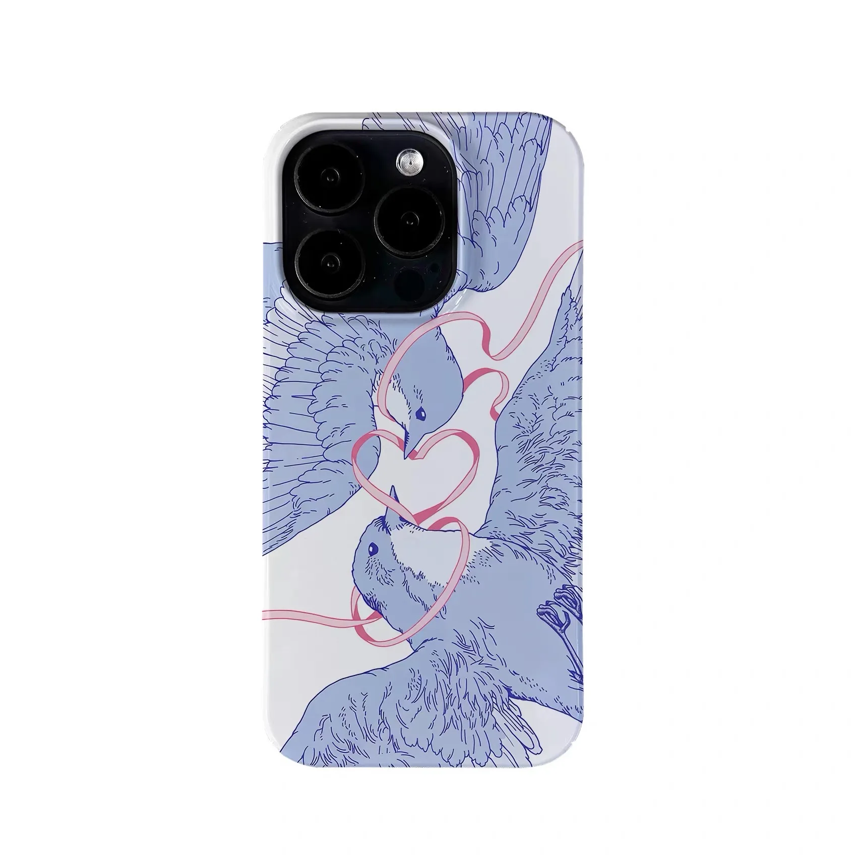

Blue Cartoon Winged Bird Phone Case for IPHONE 17 Air 16E 15PROMAX 14Plus 13 12 MINI 11 PRO 16Plus XR XS MAX Acrylic Phone Cover