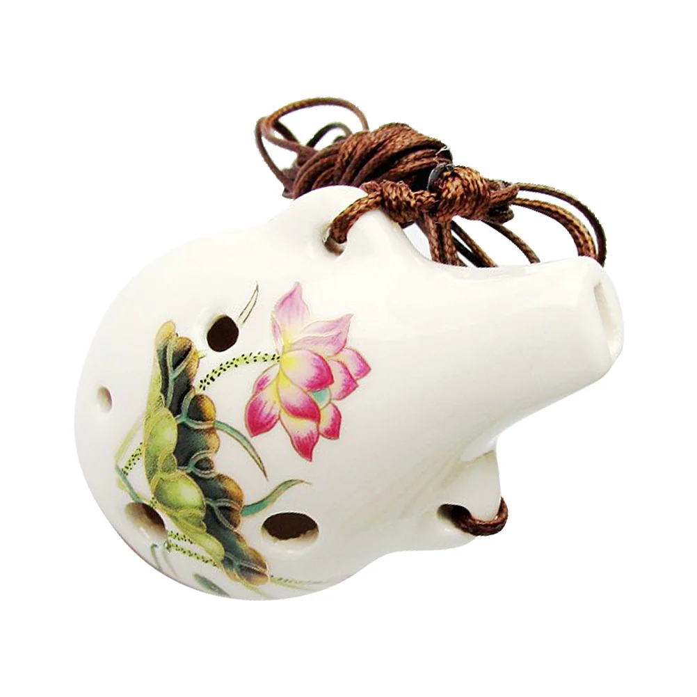 آلة موسيقية للمبتدئين على شكل زهرة الأكرينا مكونة من 6 فتحات، مادة ممتازة متينة، صوت جميل للمبتدئين، الأكرينا