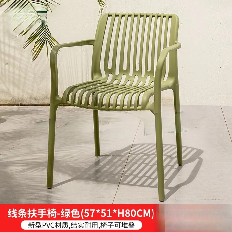 Outdoor  balcony courtyard leisure stool dining milk tea shop stall outdoor table and chair back chair single