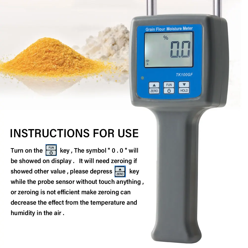 Imagem -04 - Yieryi-professional Farinha Umidade Medidor Amido Monitor Tester para Sorgo Milho Trigo Tk100gf