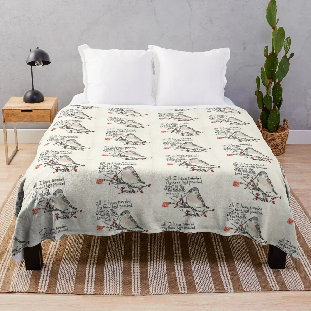 

Great is Thy Faithfulness Throw Blanket blankets ands Flannel Fabric Blankets