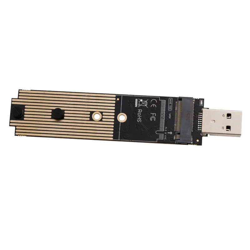 M.2 to USB 3.2 GEN2 10G Riser Card Board NVME SSD Adapter JMS583 Chip Support External 2230 2242 2260 2280 M2 NVME SSD M/B+M Key