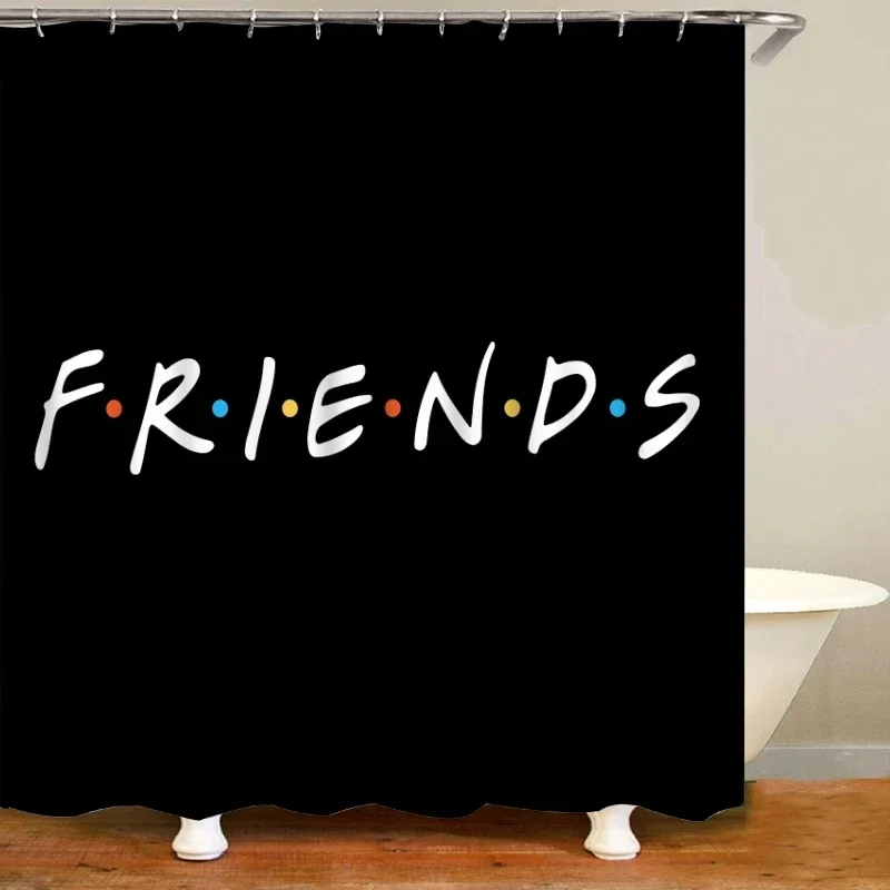 Friends Tv Show Shower Curtain Waterproof Bathroom Decor Durable Polyester Bath Curtain with Hooks Bathroom Screen Bathtub Decor