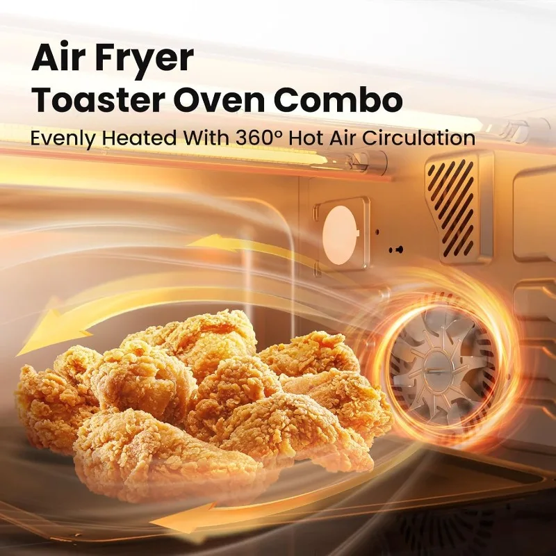 Toaster Oven Air Fryer FLASHWAVE™ Ultra-Rapid Heat Technology, Convection Toaster Oven Countertop with Bake Broil Roast