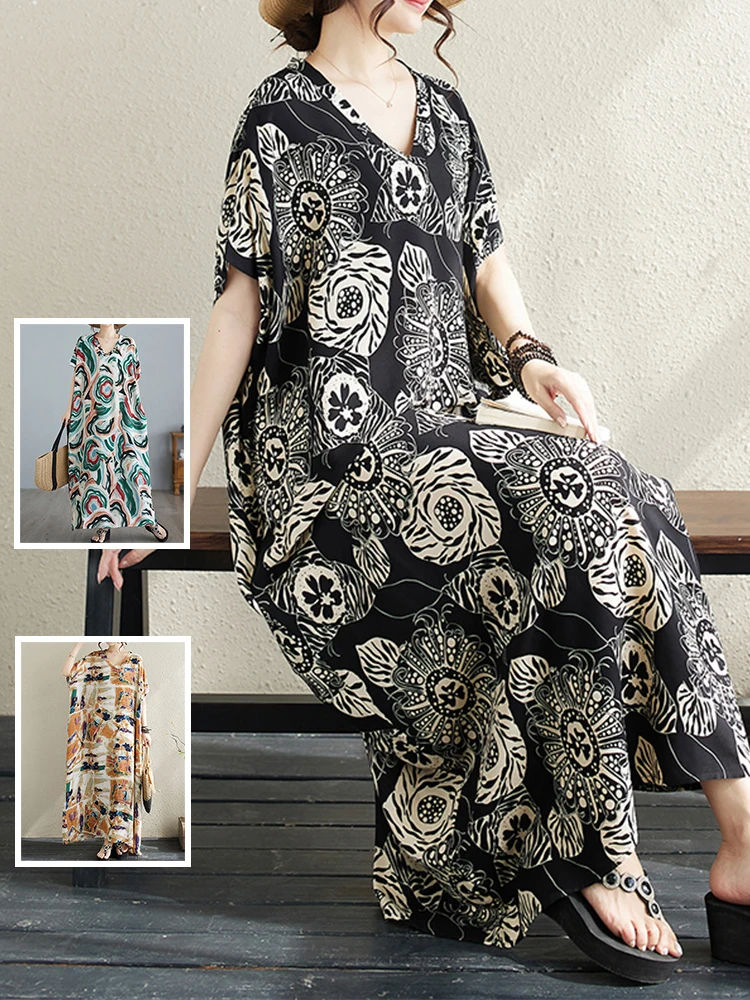 

Женская длинная юбка для похудения с цветочным принтом в стиле ретро против старения, ort Sve Dr, большие размеры, Faion V-Ne