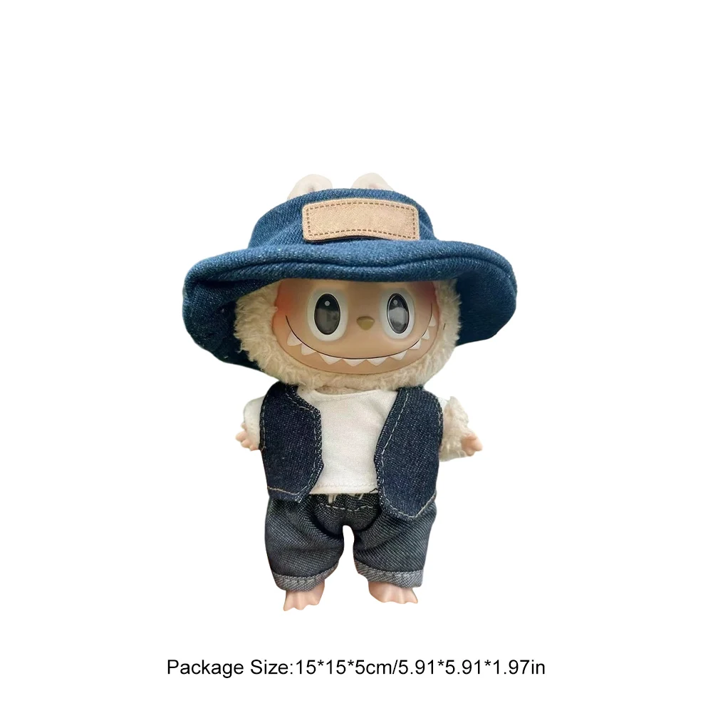 

Милая мини-кукла, одежда для кукол Labubu 17 см, аксессуары без куклы, одежда для кукол, одежда для кукол, кавайный подарок для девочек и детей