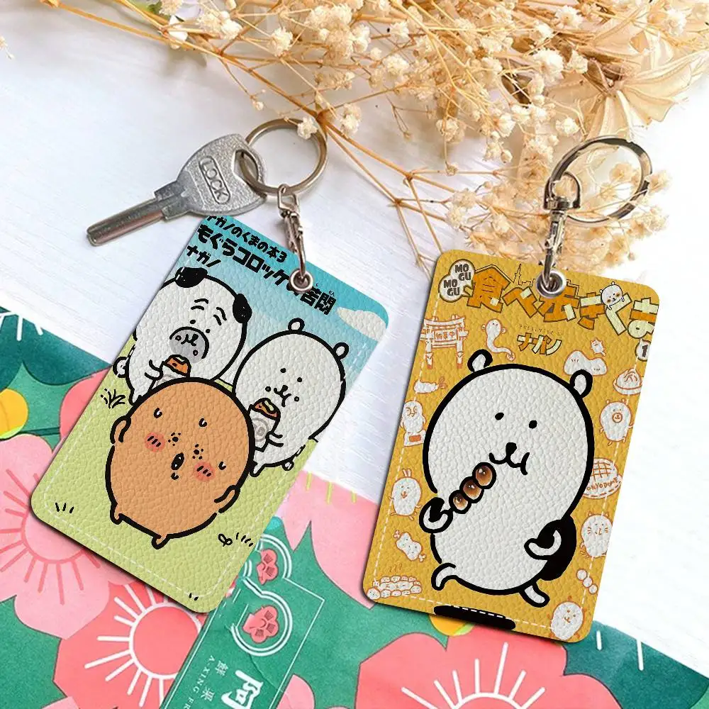 popular J-jokes kawaii B-bear cute Style PU Access Card Holder with Keychain - Executive Protection for Bank card,Subway, Bus