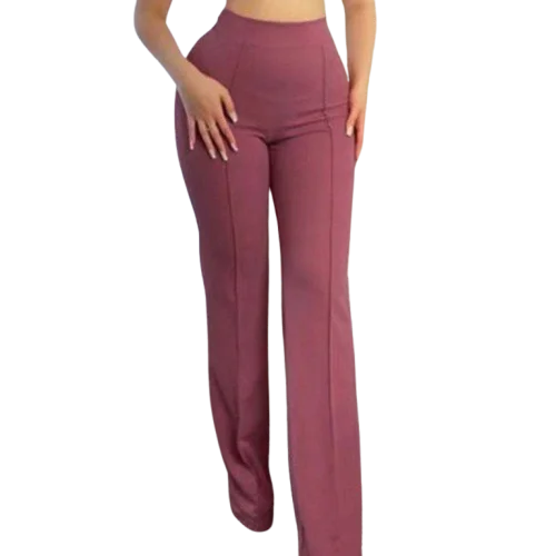 

All-Around Stylish Micro Slim Fit Women's Wide Leg Pants Commuter Cotton Slacks with Pleat Decoration for Yoga or Daily Use