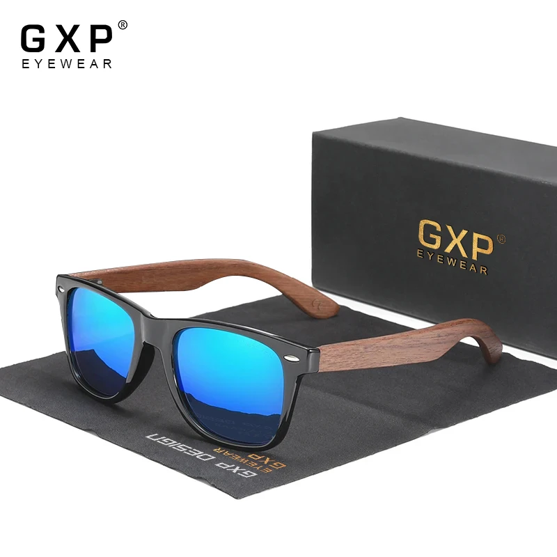 GXP ريترو نظارات شمسية خشبية الرجال النساء الاستقطاب المضادة للأشعة فوق البنفسجية 400 نظارات الموضة عالية الجودة الجوز القيادة واقية من الشمس نظارات #3