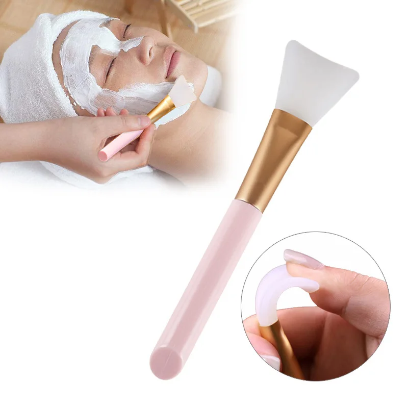 Silicone Facial Mask Brush Face Skin Care Tool Soft-headed DIY Mud Film Adjusting Brush Inclined Tail Apply Face Beauty Tools