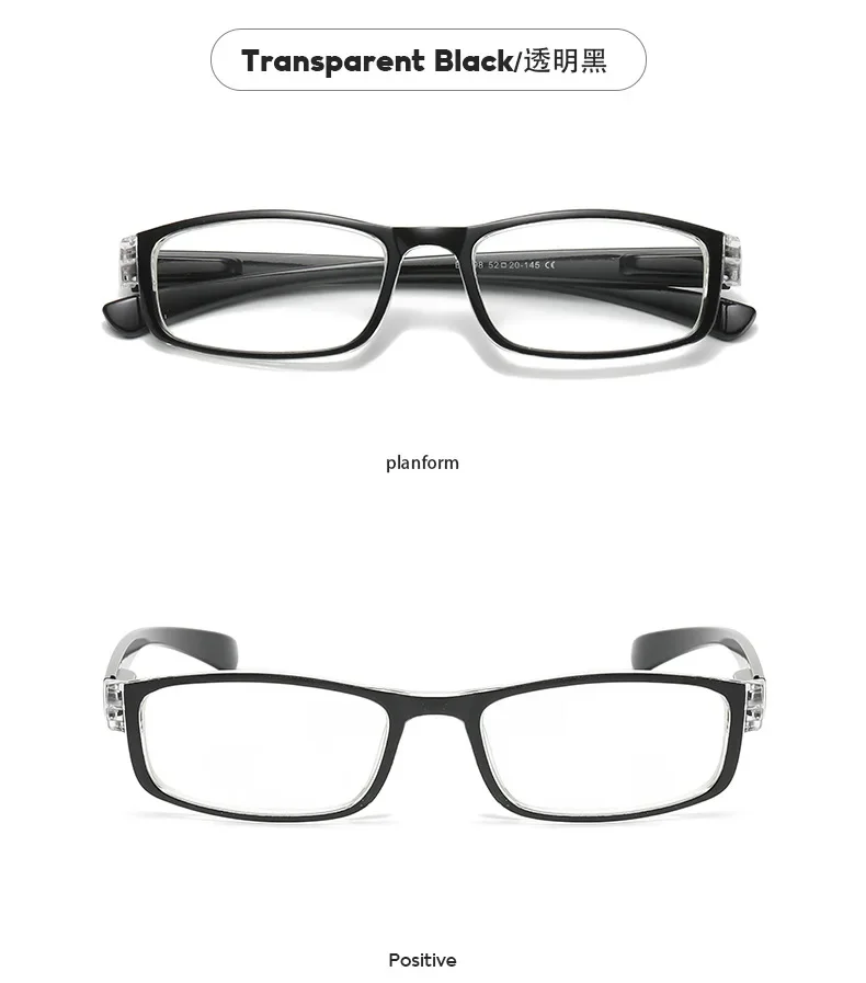 1,0 ~ 4,0 Farbverlaufs-Lesebrillengestell, Anti-Blaulicht-Brille, bequeme und leichte Lesebrille und Zubehör – Detail 20